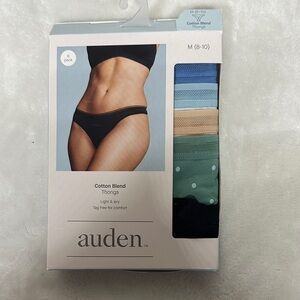 Auden Cotton Blend Thongs - Multi-Color Pack